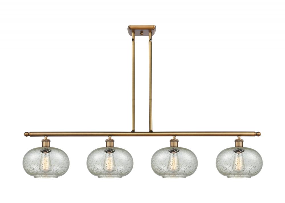 Gorham - 4 Light - 48 inch - Brushed Brass - Stem hung - Island Light