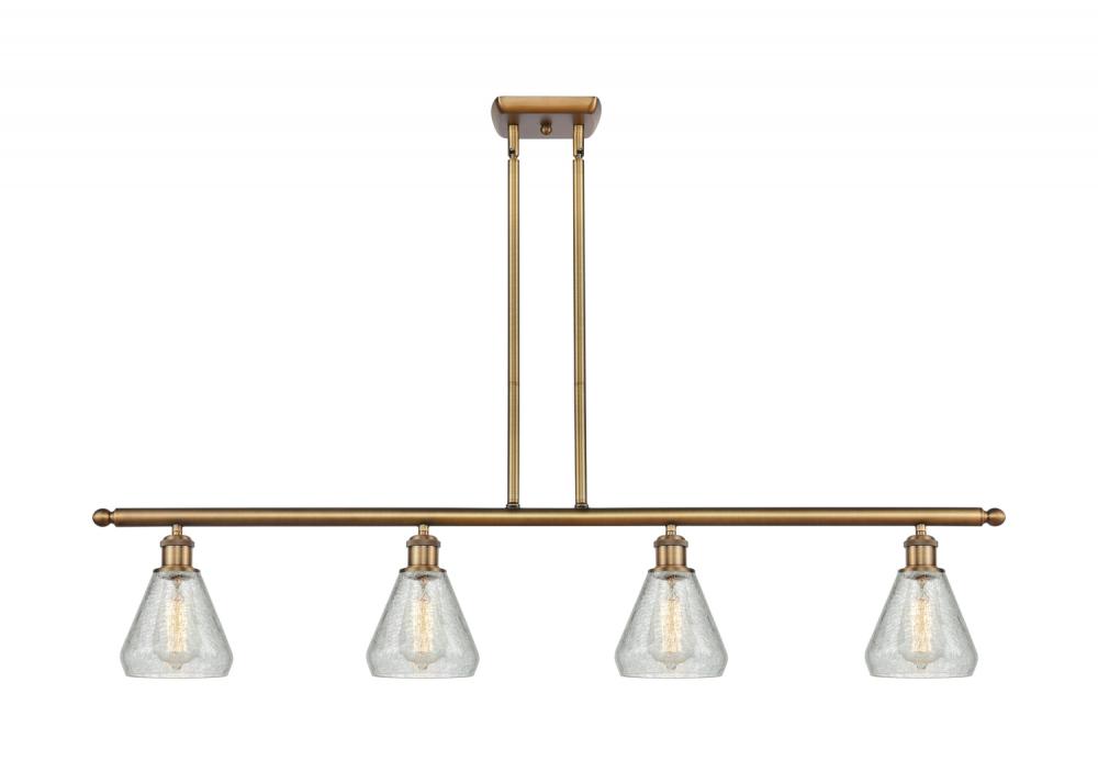 Conesus - 4 Light - 48 inch - Brushed Brass - Stem hung - Island Light