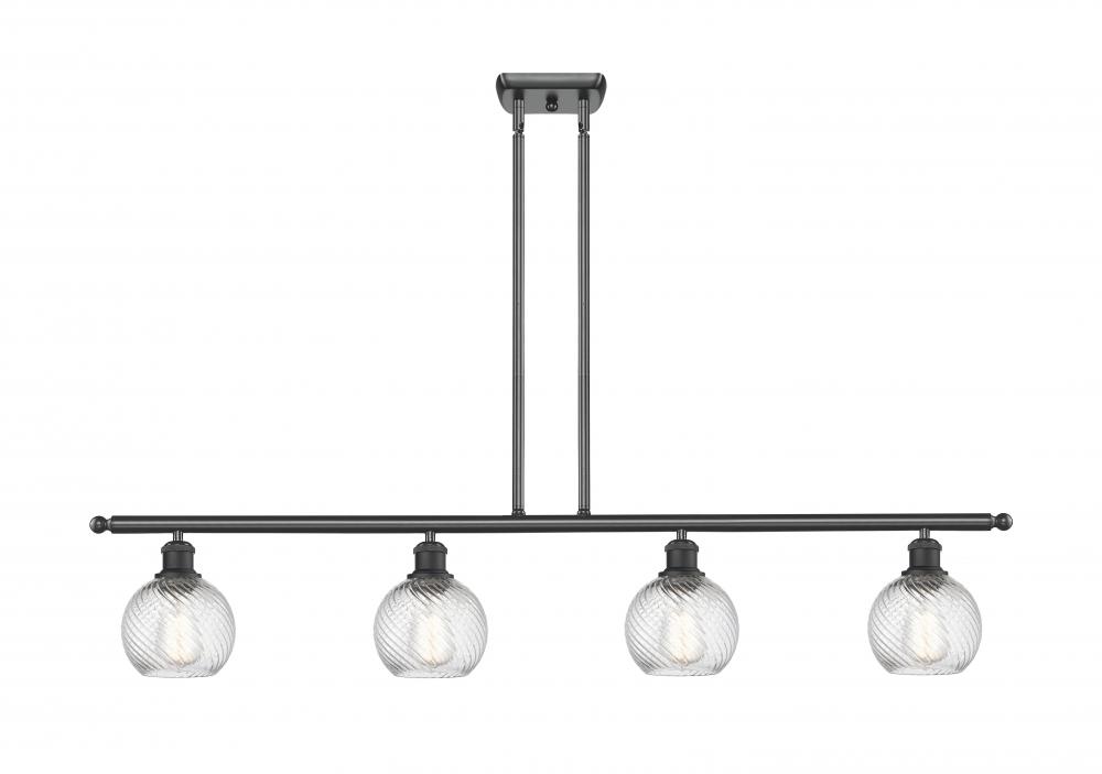 Small Twisted Swirl 4 Light Island Light part of the Ballston Collection