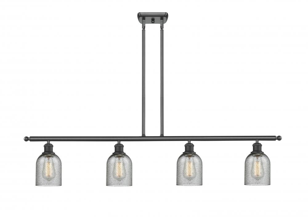 Caledonia - 4 Light - 48 inch - Matte Black - Stem hung - Island Light