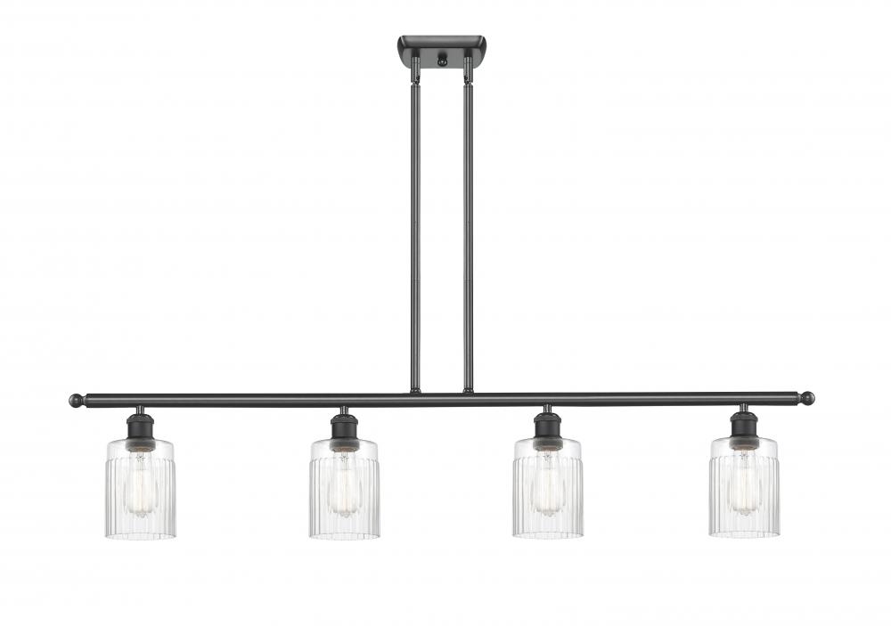 Hadley - 4 Light - 48 inch - Matte Black - Stem hung - Island Light