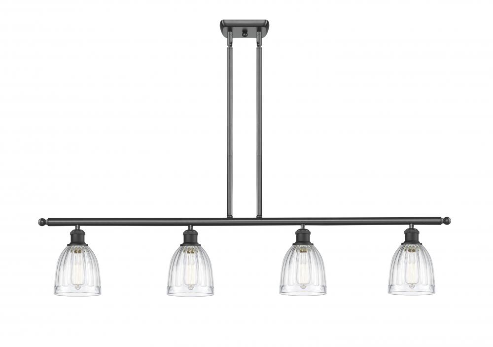 Brookfield - 4 Light - 48 inch - Matte Black - Stem hung - Island Light