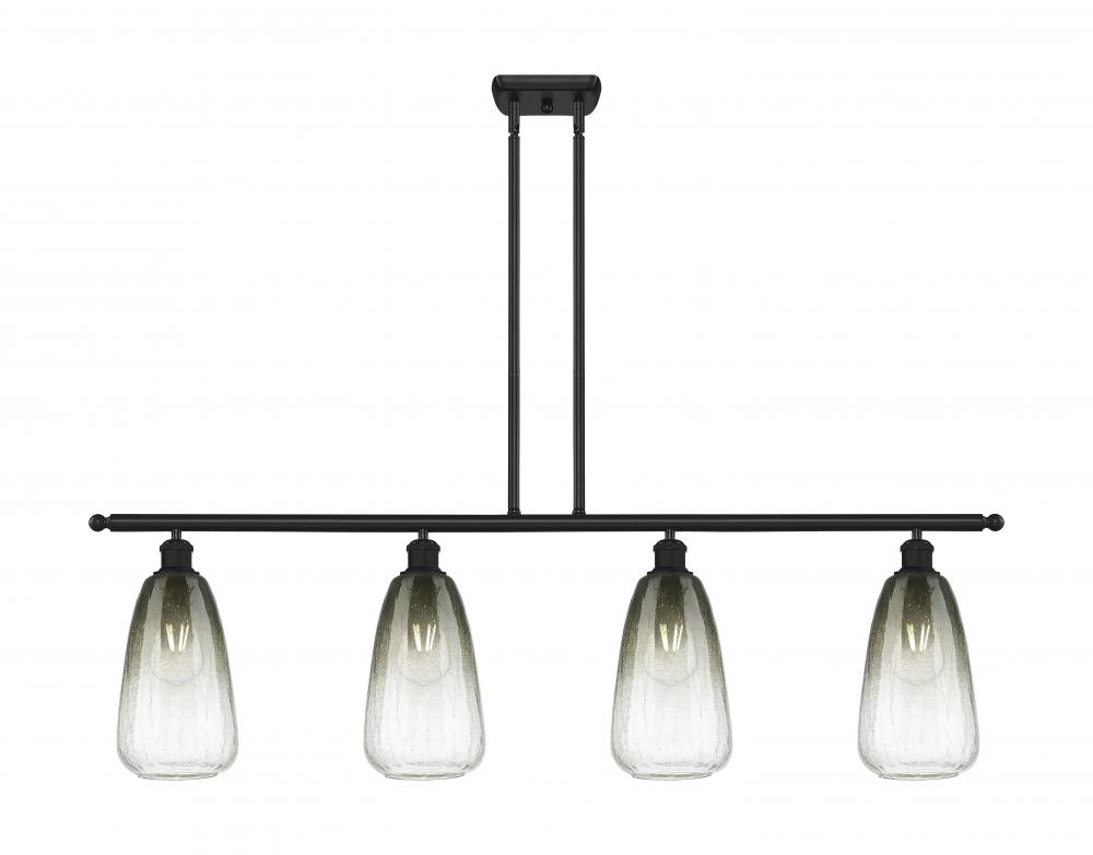 Brookhaven Almond - 4 Light - 48 inch - Matte Black - Stem Hung - Island Light