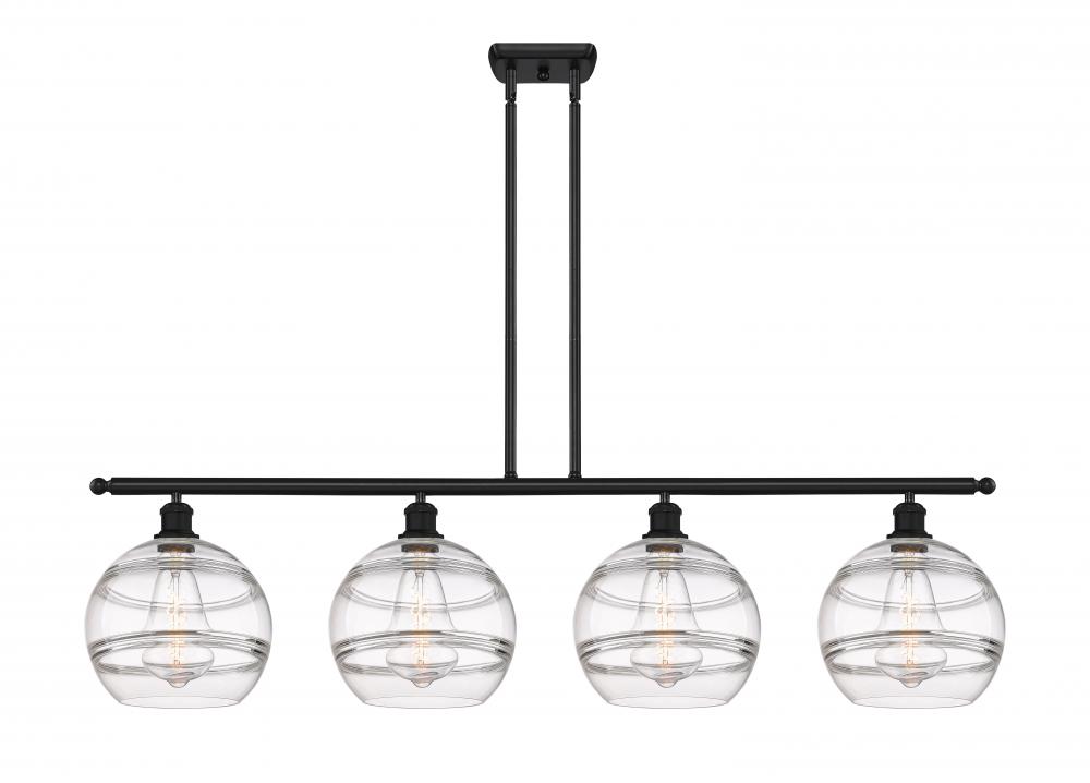 Rochester - 4 Light - 48 inch - Matte Black - Stem hung - Island Light
