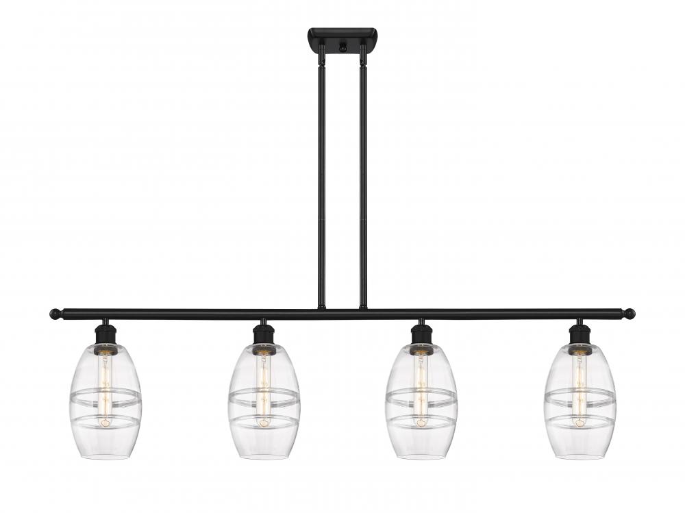 Vaz - 4 Light - 48 inch - Matte Black - Stem hung - Island Light