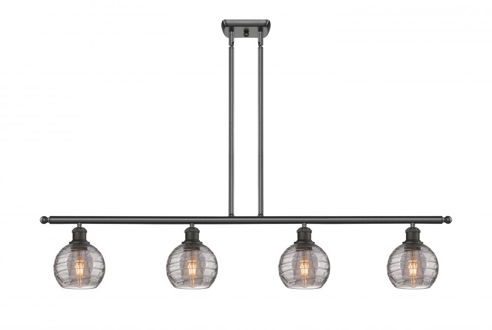 Athens Deco Swirl - 4 Light - 48 inch - Oil Rubbed Bronze - Stem hung - Island Light