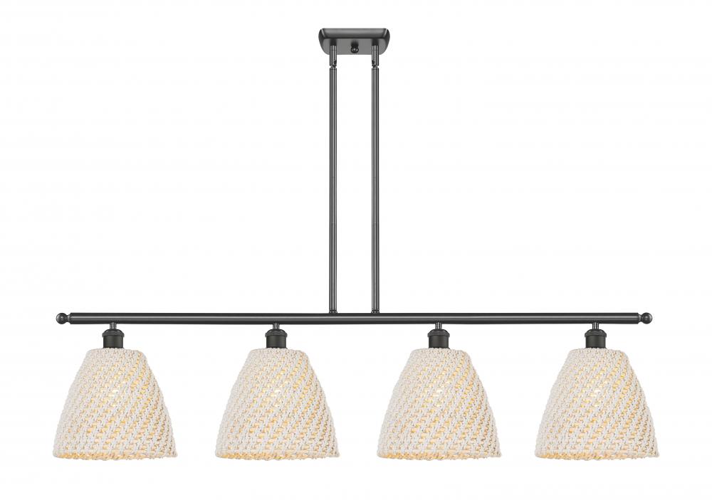 Bristol Natural - 4 Light - 48 inch - Oil Rubbed Bronze - Cord hung - Island Light