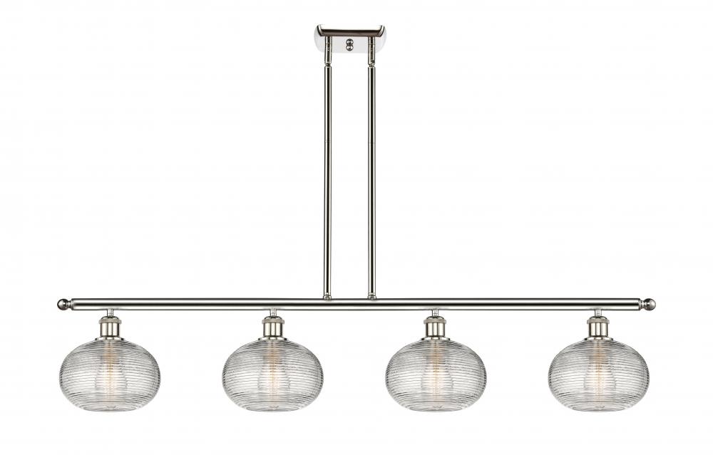 Ithaca - 4 Light - 48 inch - Polished Nickel - Stem hung - Island Light