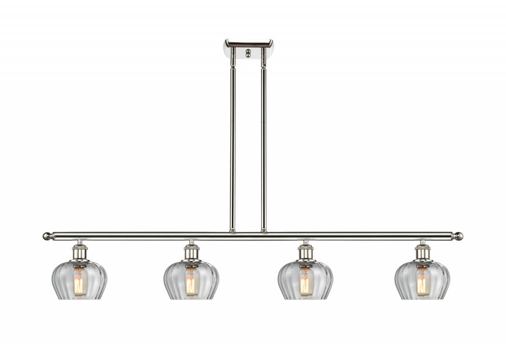 Fenton - 4 Light - 48 inch - Polished Nickel - Stem hung - Island Light