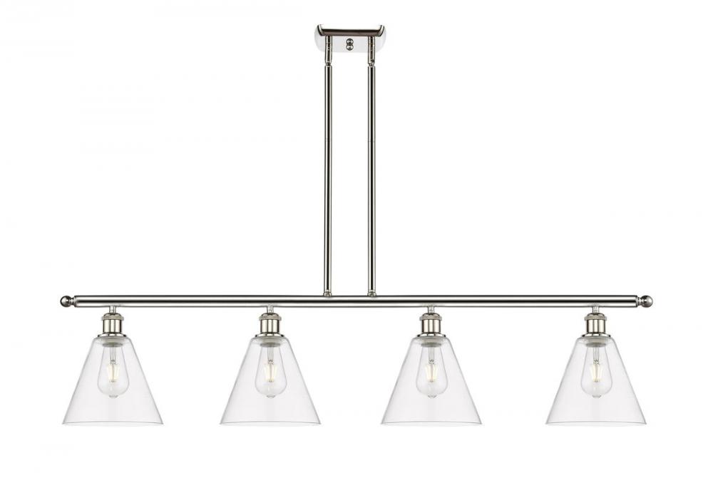 Berkshire - 4 Light - 48 inch - Polished Nickel - Stem hung - Island Light