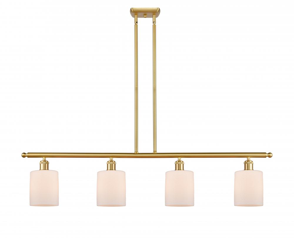 Cobbleskill - 4 Light - 48 inch - Satin Gold - Stem hung - Island Light