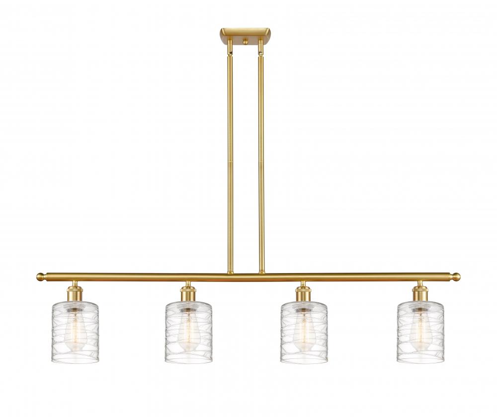 Cobbleskill - 4 Light - 48 inch - Satin Gold - Stem hung - Island Light