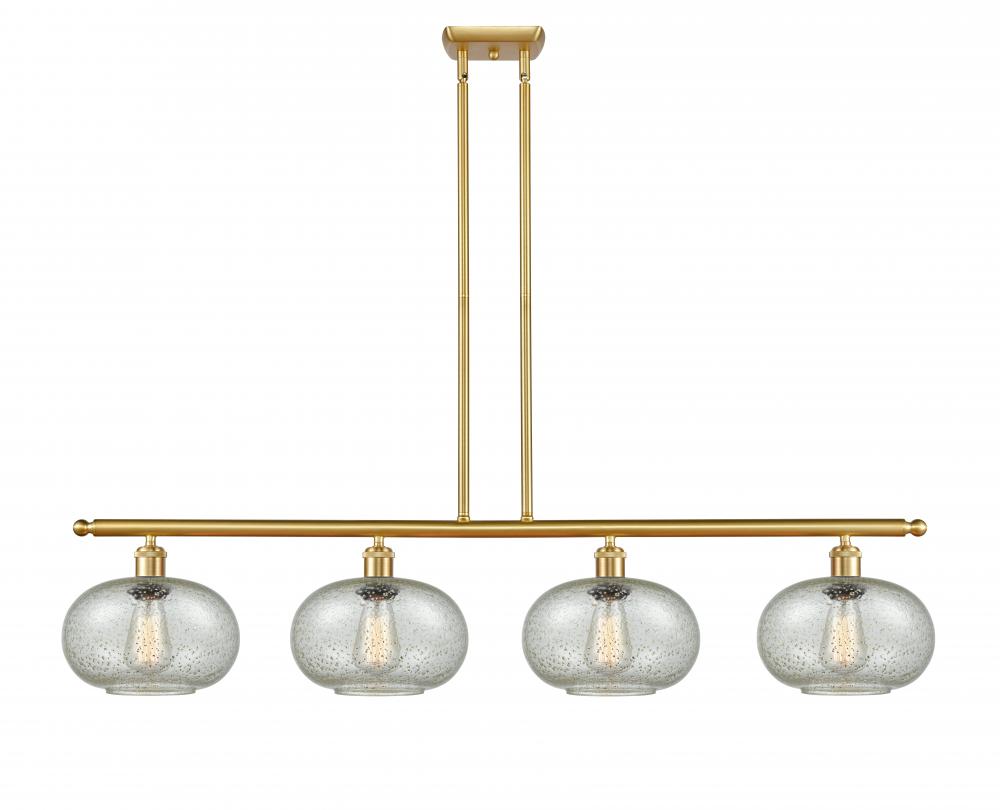 Gorham - 4 Light - 48 inch - Satin Gold - Stem hung - Island Light