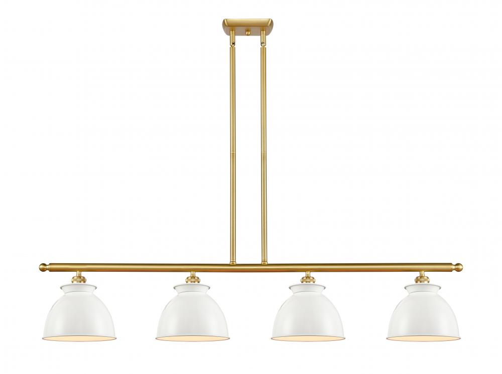 Adirondack - 4 Light - 48 inch - Satin Gold - Stem hung - Island Light