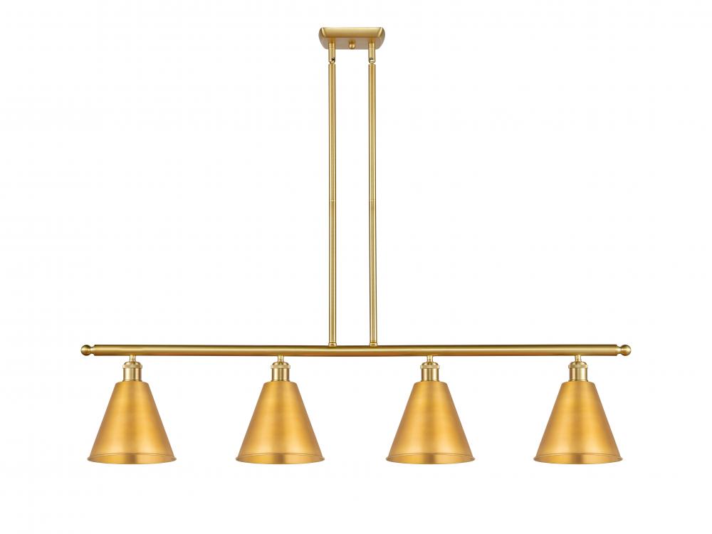 Berkshire - 4 Light - 48 inch - Satin Gold - Stem hung - Island Light