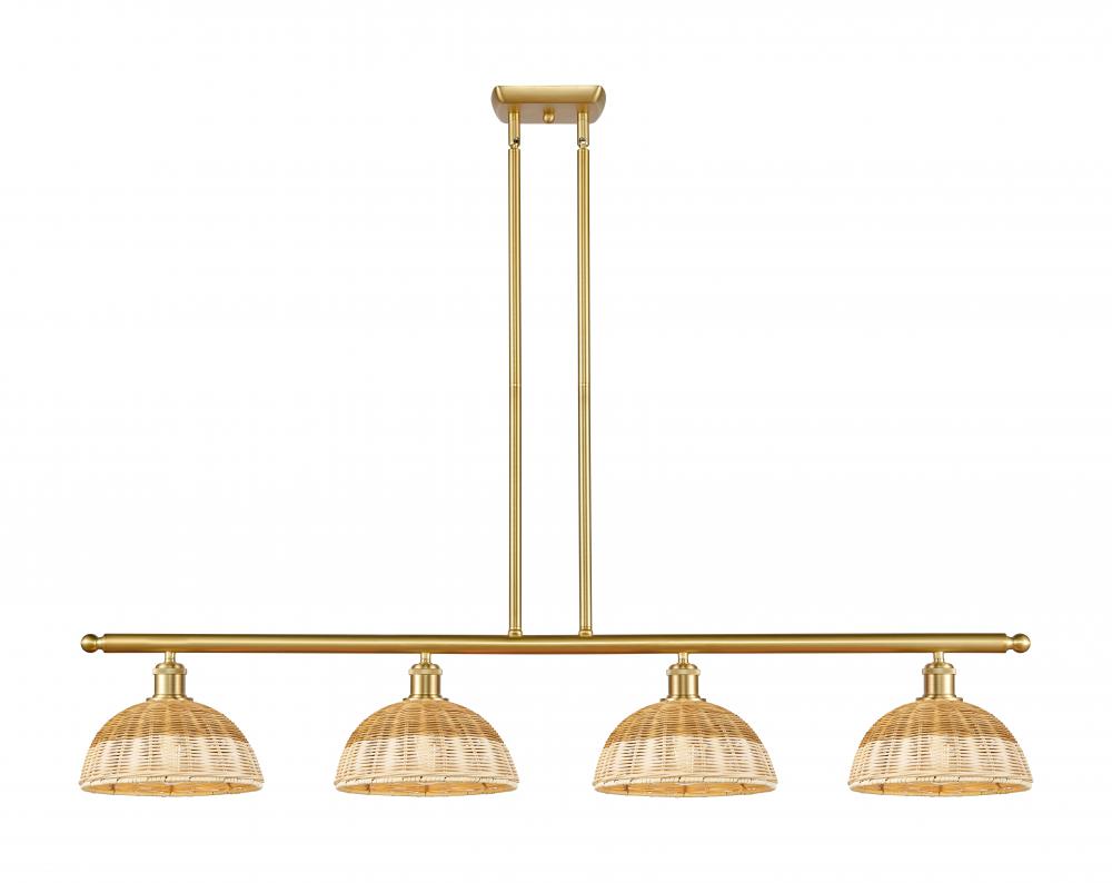 Bristol Natural II - 4 Light - 48 inch - Satin Gold - Stem Hung - Island Light