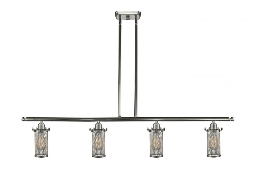 Bleecker - 4 Light - 48 inch - Brushed Satin Nickel - Stem hung - Island Light