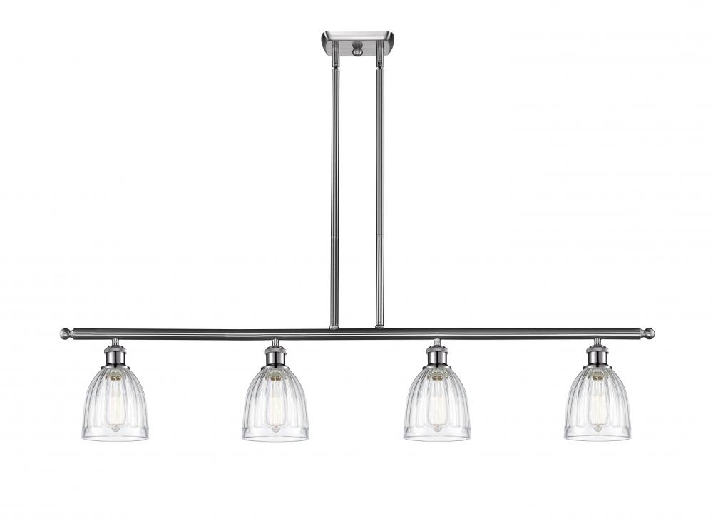 Brookfield - 4 Light - 48 inch - Brushed Satin Nickel - Stem hung - Island Light