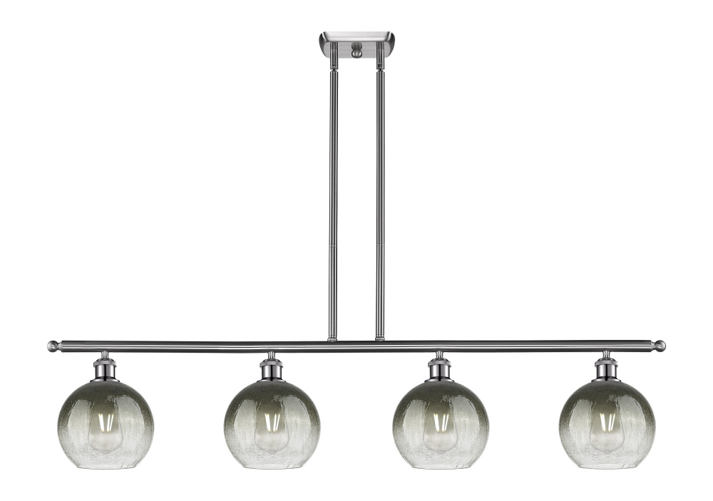 Brookhaven Globe - 4 Light - 48 inch - Brushed Satin Nickel - Stem Hung - Island Light