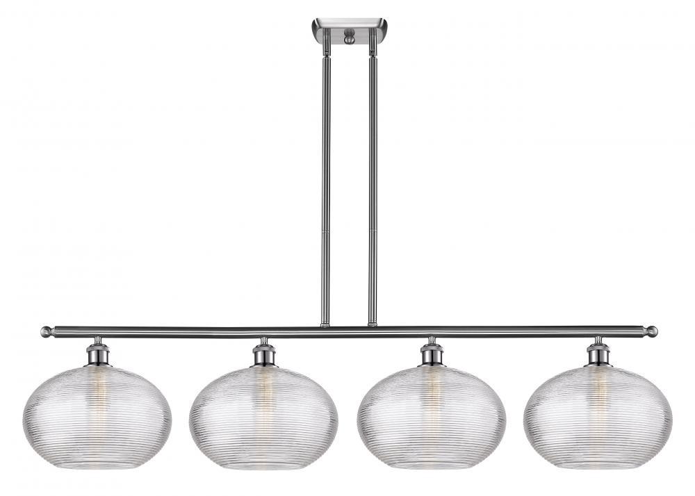 Ithaca - 4 Light - 50 inch - Brushed Satin Nickel - Stem hung - Island Light