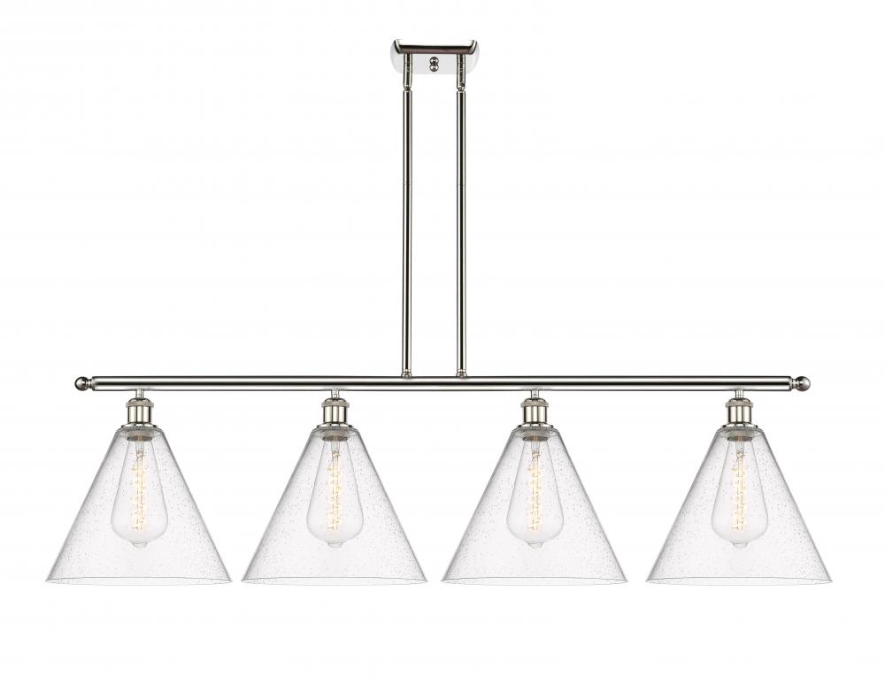 Berkshire - 4 Light - 50 inch - Brushed Satin Nickel - Stem hung - Island Light