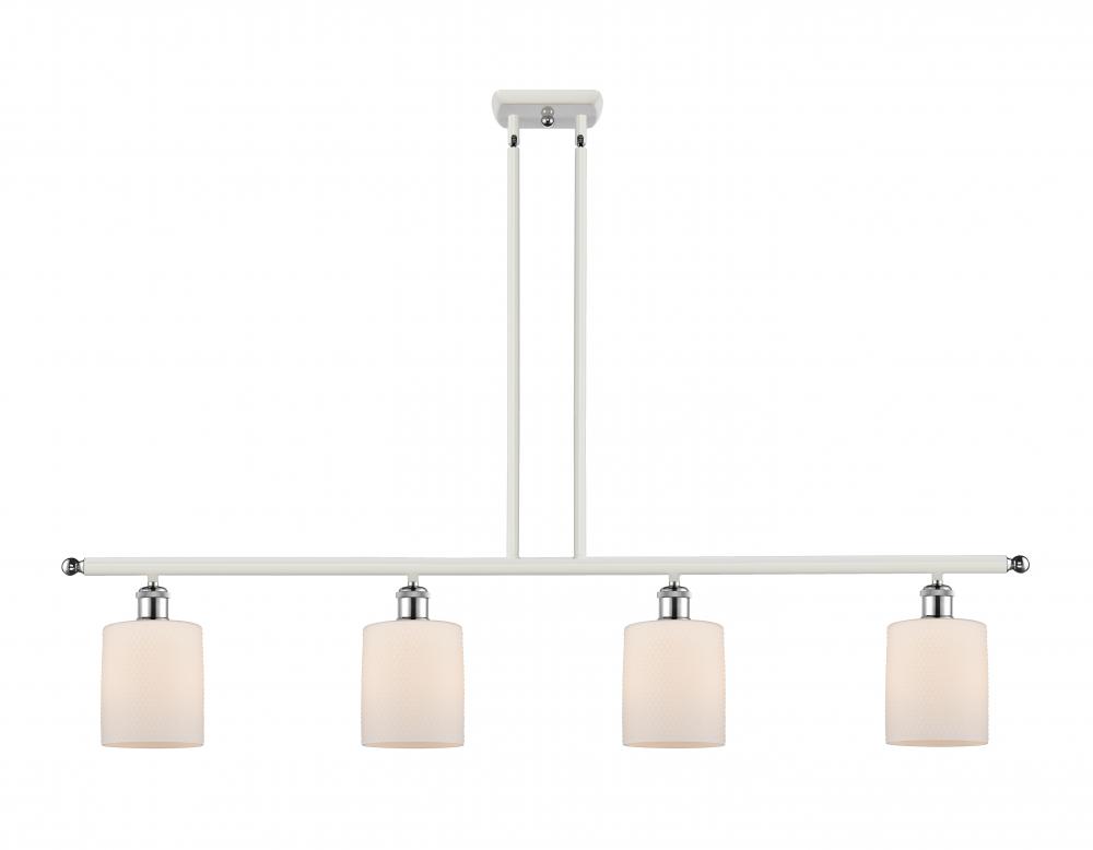 Cobbleskill - 4 Light - 48 inch - White Polished Chrome - Stem hung - Island Light