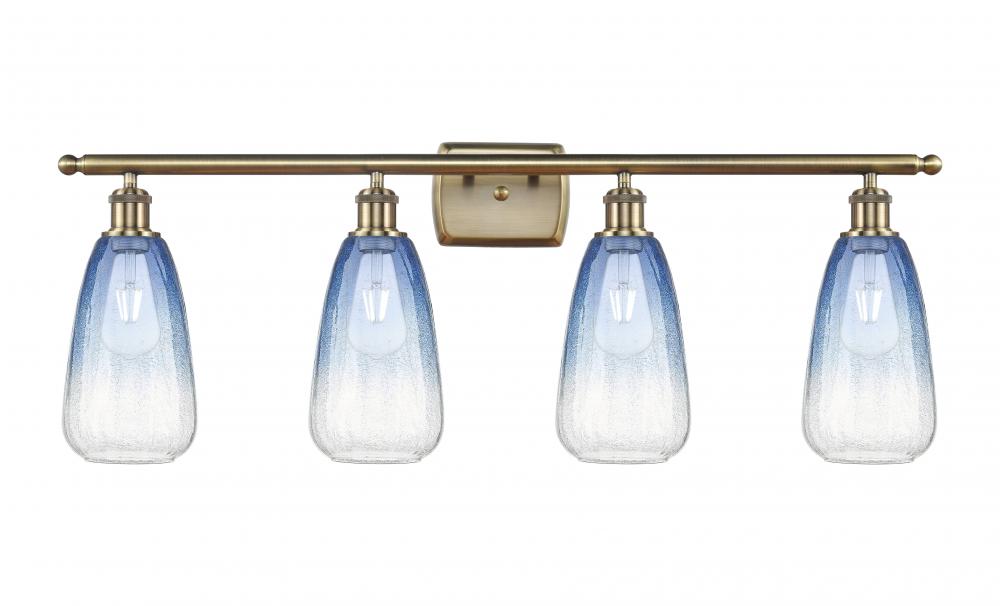 Brookhaven Almond - 4 Light - 36 inch - Antique Brass - Bath Vanity Light