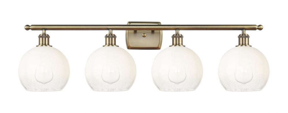 Brookhaven Globe - 4 Light - 38 inch - Antique Brass - Bath Vanity Light