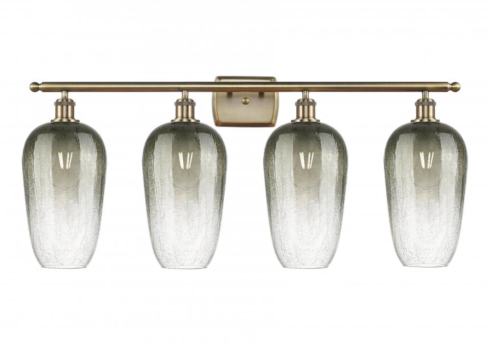 Brookhaven Flute - 4 Light - 37 inch - Antique Brass - Bath Vanity Light