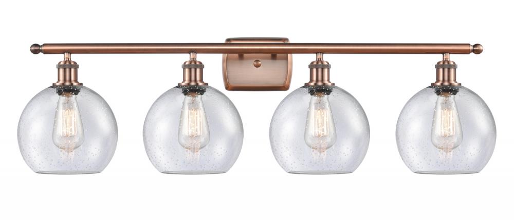 Athens - 4 Light - 38 inch - Antique Copper - Bath Vanity Light