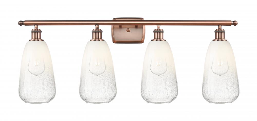 Brookhaven Almond - 4 Light - 36 inch - Antique Copper - Bath Vanity Light