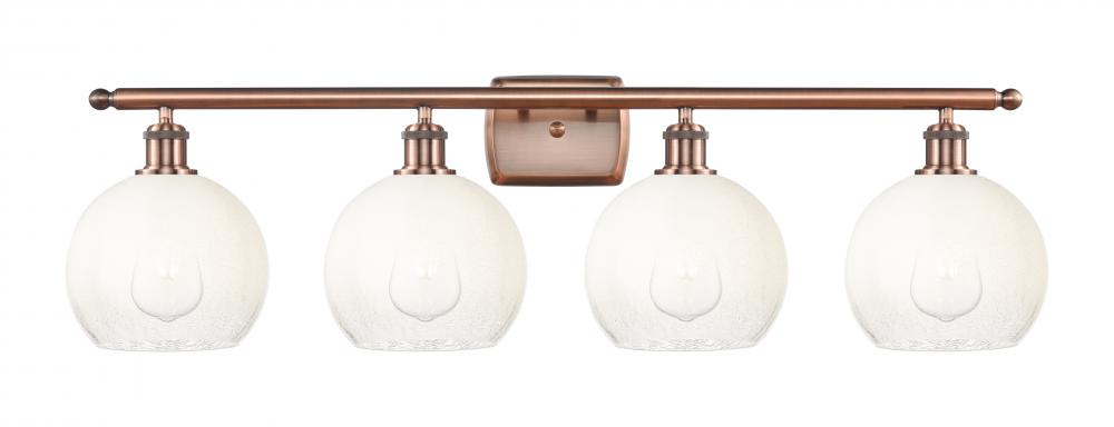 Brookhaven Globe - 4 Light - 38 inch - Antique Copper - Bath Vanity Light
