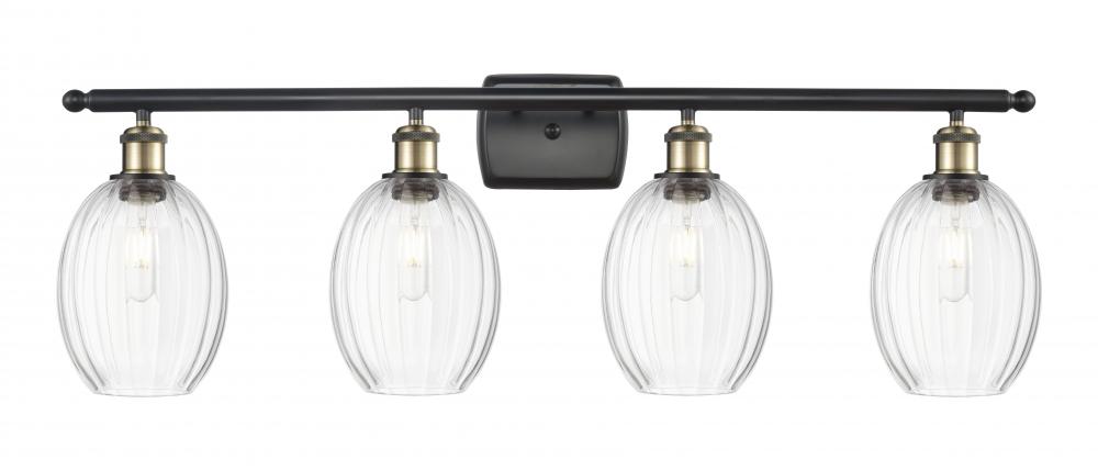 Preston Bulb - 4 Light - 36 inch - Black Antique Brass - Bath Vanity Light