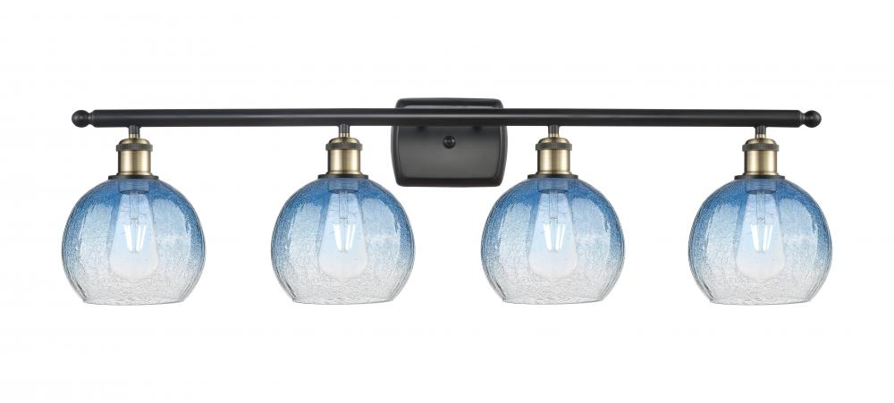 Brookhaven Globe - 4 Light - 38 inch - Black Antique Brass - Bath Vanity Light