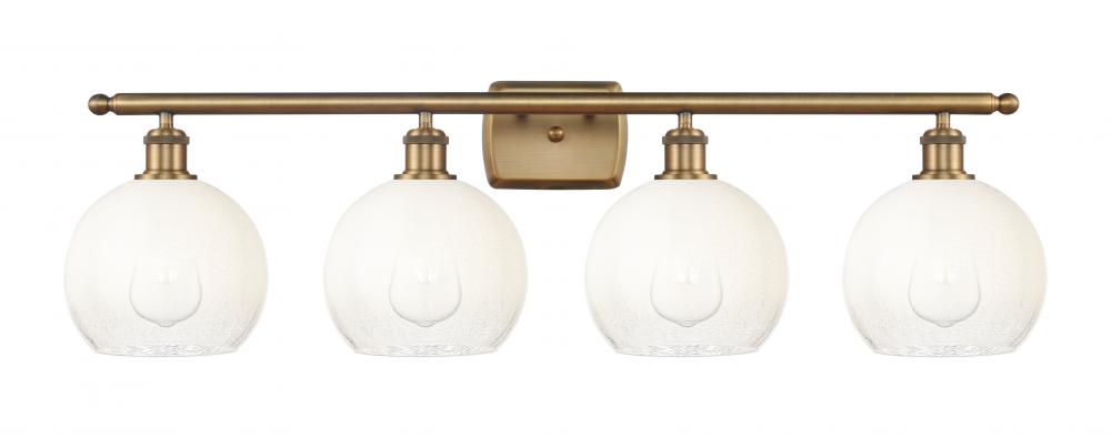 Brookhaven Globe - 4 Light - 38 inch - Brushed Brass - Bath Vanity Light