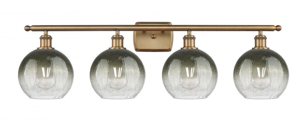 Brookhaven Globe - 4 Light - 38 inch - Brushed Brass - Bath Vanity Light