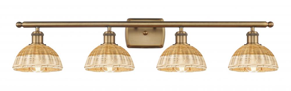 Bristol Natural II - 4 Light - 38 inch - Brushed Brass - Bath Vanity Light