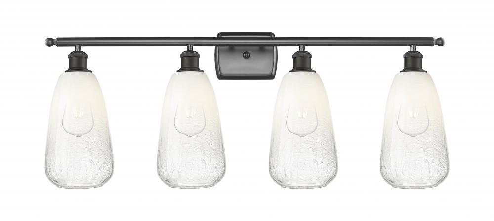 Brookhaven Almond - 4 Light - 36 inch - Oil Rubbed Bronze - Bath Vanity Light