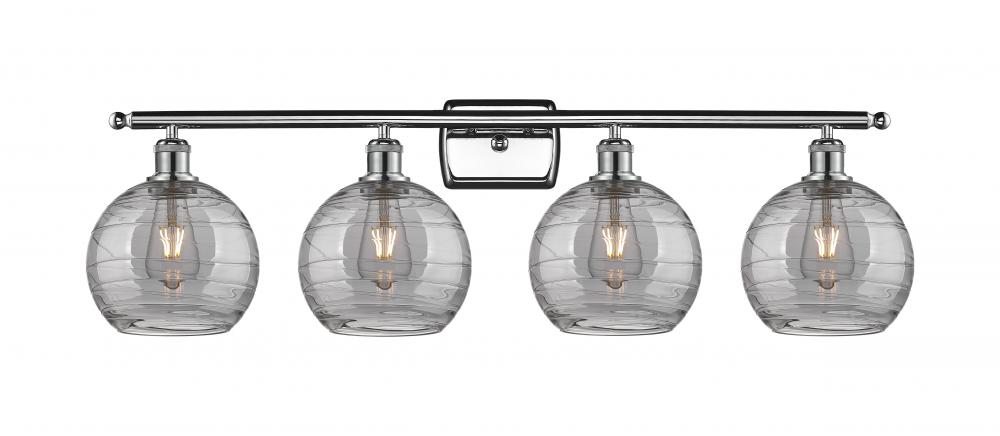Athens Deco Swirl - 4 Light - 38 inch - Polished Chrome - Bath Vanity Light