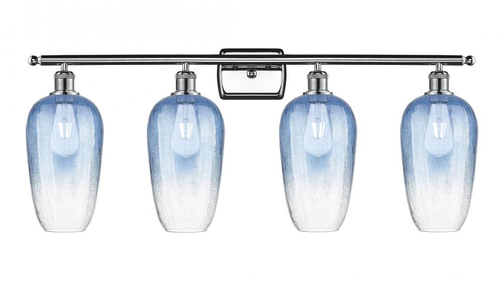 Brookhaven Flute - 4 Light - 37 inch - Polished Chrome - Bath Vanity Light