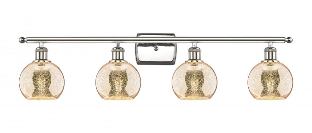 Athens - 4 Light - 36 inch - Polished Nickel - Bath Vanity Light