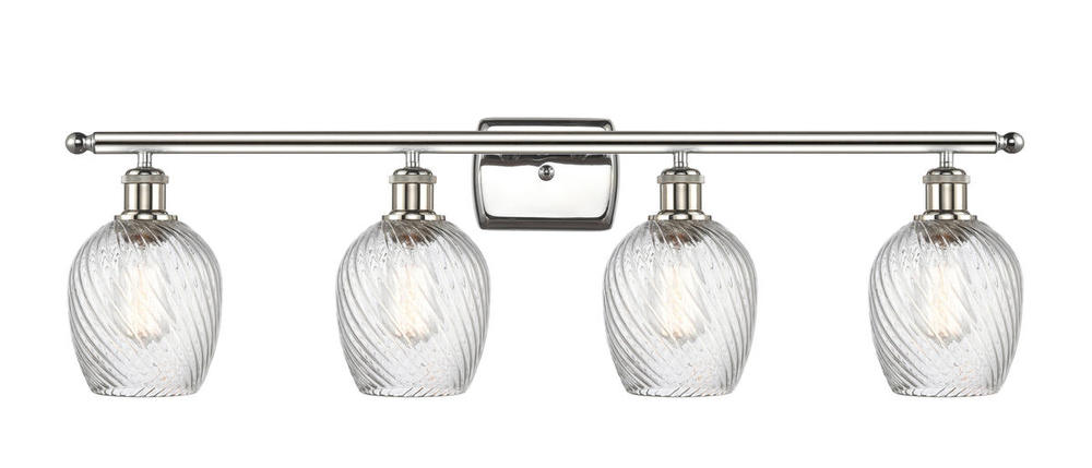 Salina - 4 Light - 36 inch - Polished Nickel - Bath Vanity Light