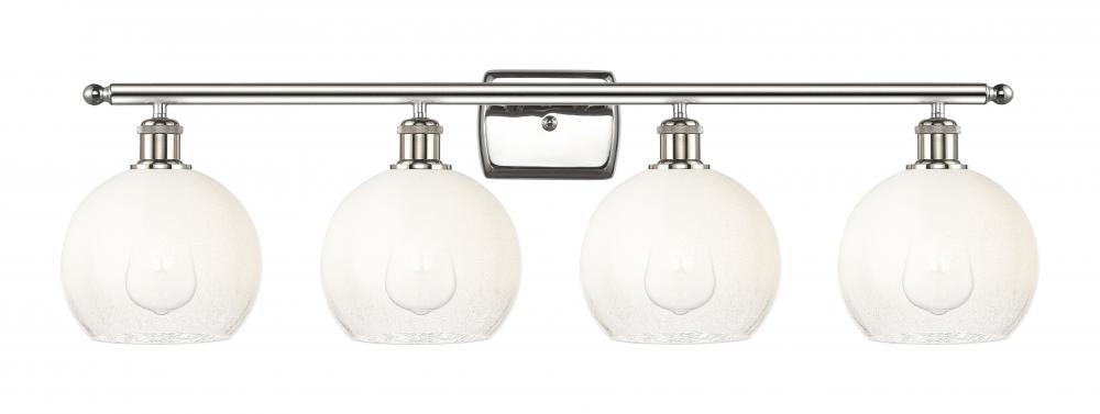 Brookhaven Globe - 4 Light - 38 inch - Polished Nickel - Bath Vanity Light