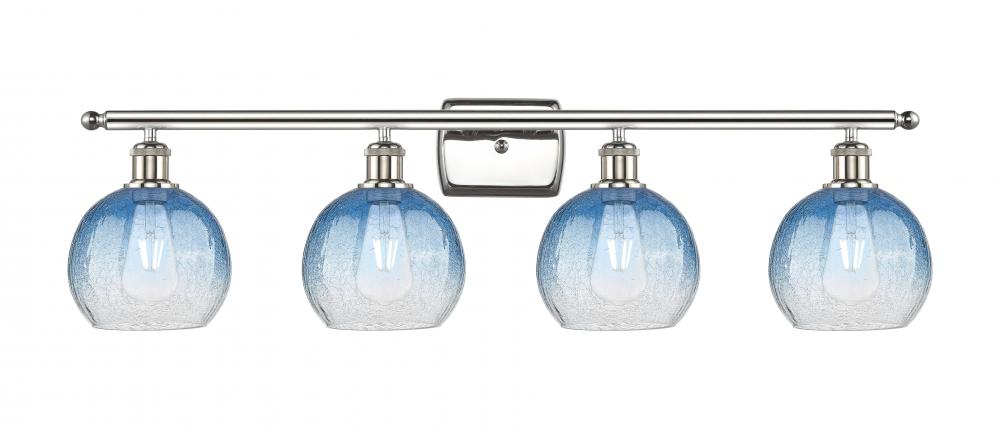 Brookhaven Globe - 4 Light - 38 inch - Polished Nickel - Bath Vanity Light