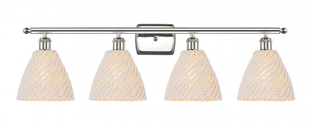 Bristol Natural - 4 Light - 38 inch - Polished Nickel - Bath Vanity Light