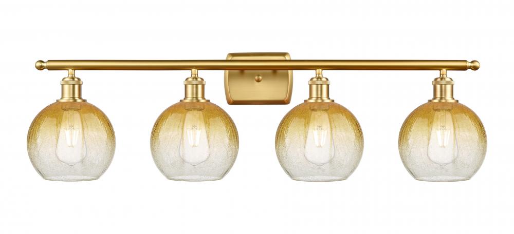 Brookhaven Globe - 4 Light - 38 inch - Satin Gold - Bath Vanity Light