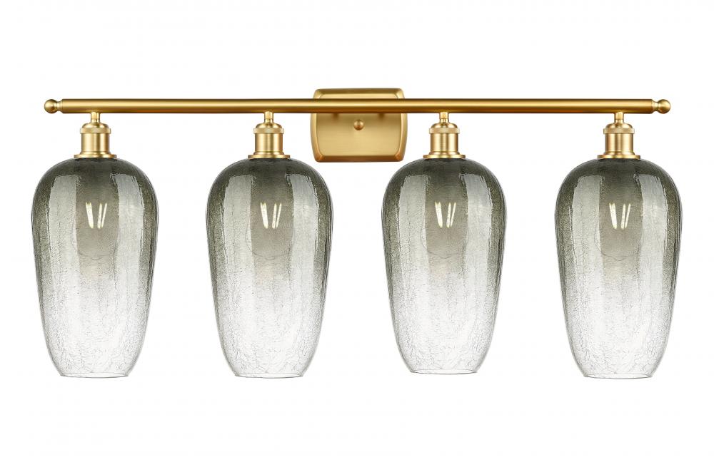 Brookhaven Flute - 4 Light - 37 inch - Satin Gold - Bath Vanity Light