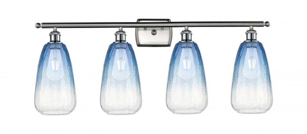 Brookhaven Almond - 4 Light - 36 inch - Brushed Satin Nickel - Bath Vanity Light