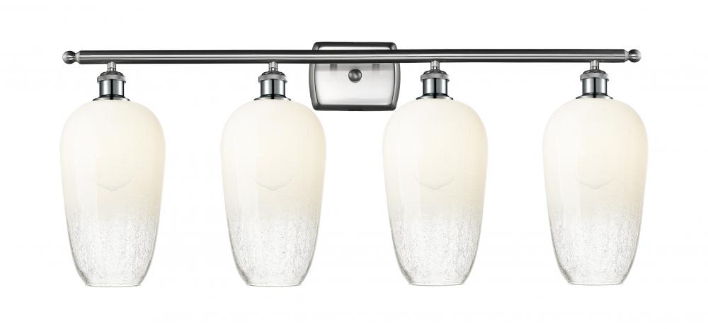 Brookhaven Flute - 4 Light - 37 inch - Brushed Satin Nickel - Bath Vanity Light