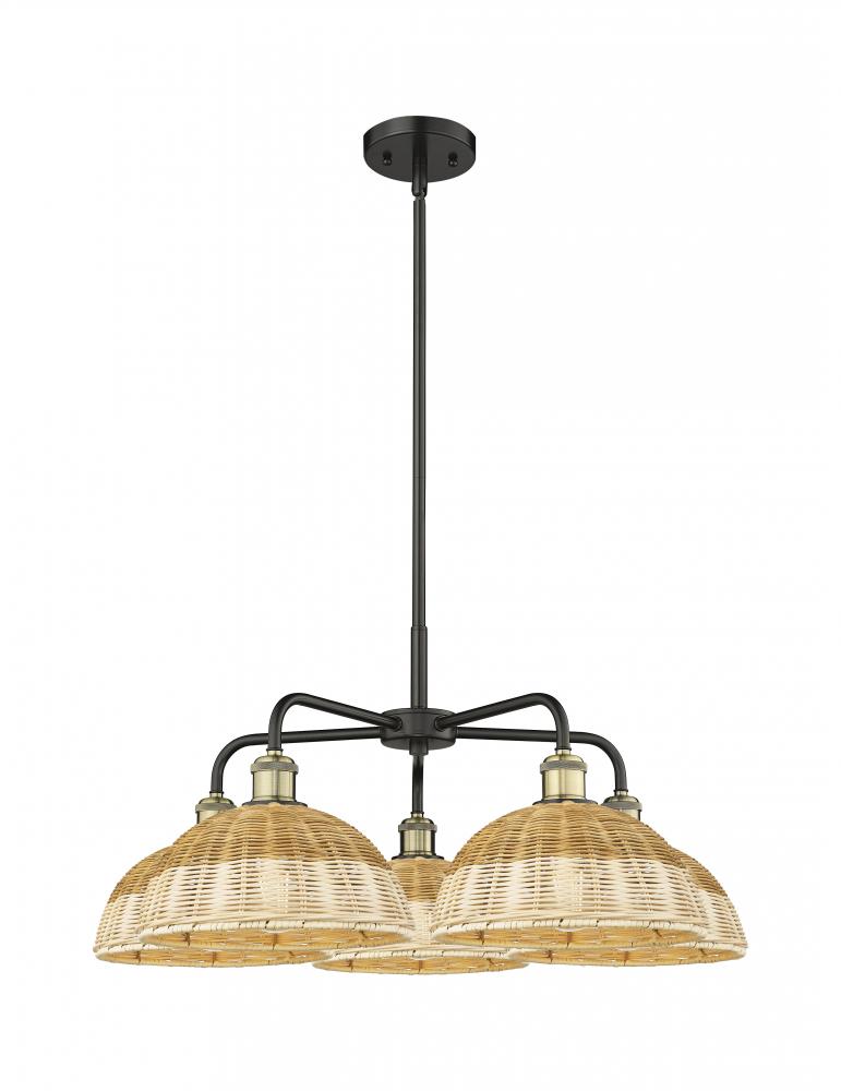 Bristol Natural II - 5 Light - 28 inch - Black Antique Brass - Stem hung - Chandelier